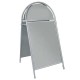 Tubular A-Board With Arched Header - Silver A2 Tubular A-Board With Arched Header - Silver A2